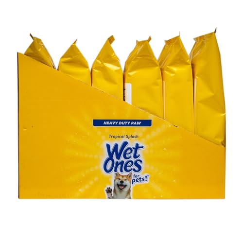 Wet Ones for Pets paw wipes embossed texture for debris removal from thick fur