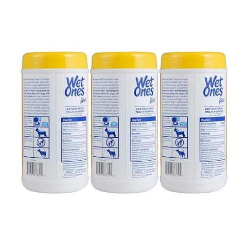 Wet Ones Pets aloe vera formula wipes for gentle paw and coat care.