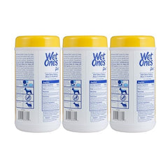 Wet Ones Pets aloe vera formula wipes for gentle paw and coat care.
