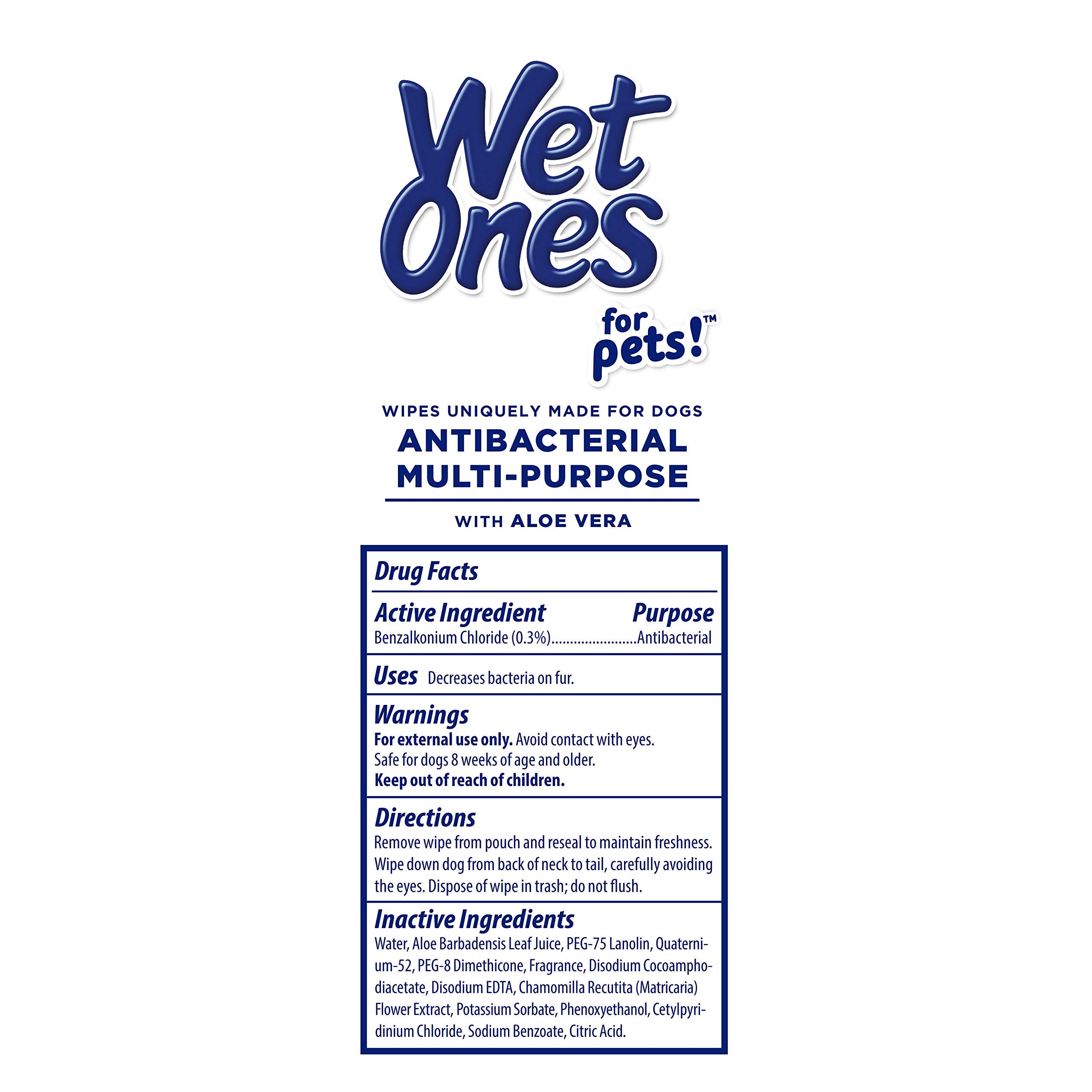 Wet Ones Pets convenient wipes by the entryway for grooming and quick refreshes.