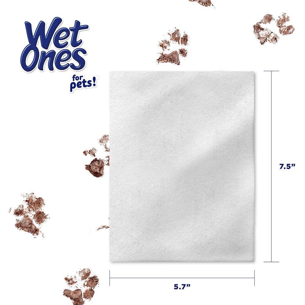 Wet Ones Pets travel-friendly wipes ideal for car rides and trips.