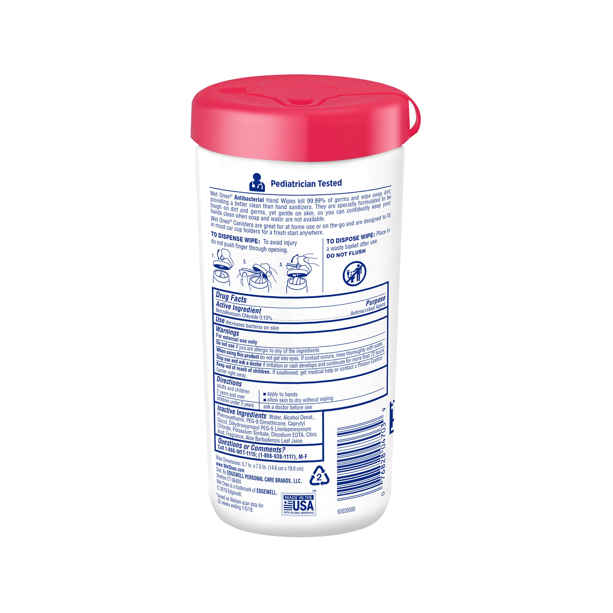 Wet Ones wipes are tough on germs yet gentle on skin during frequent cleaning.
