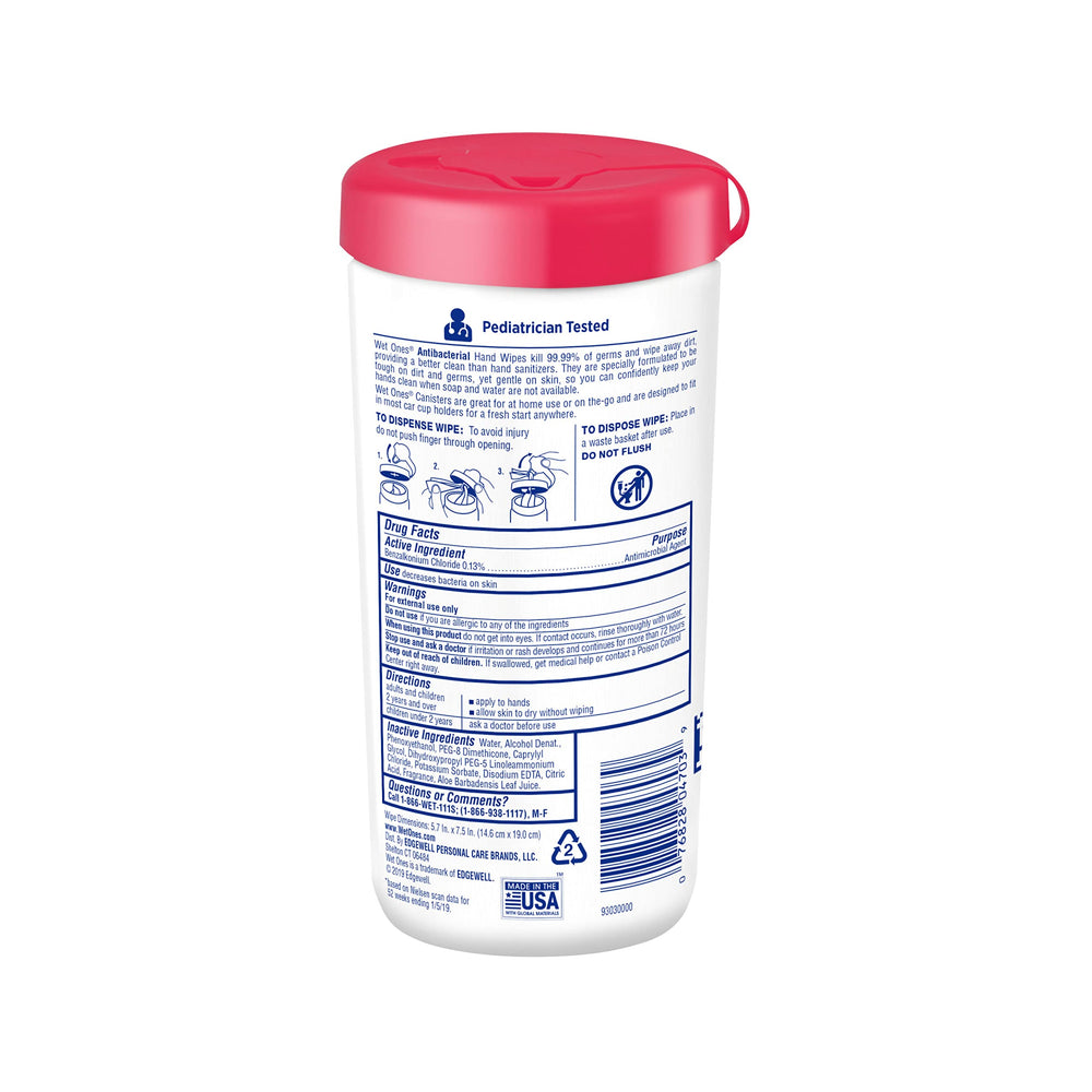 Wet Ones wipes are tough on germs yet gentle on skin during frequent cleaning.