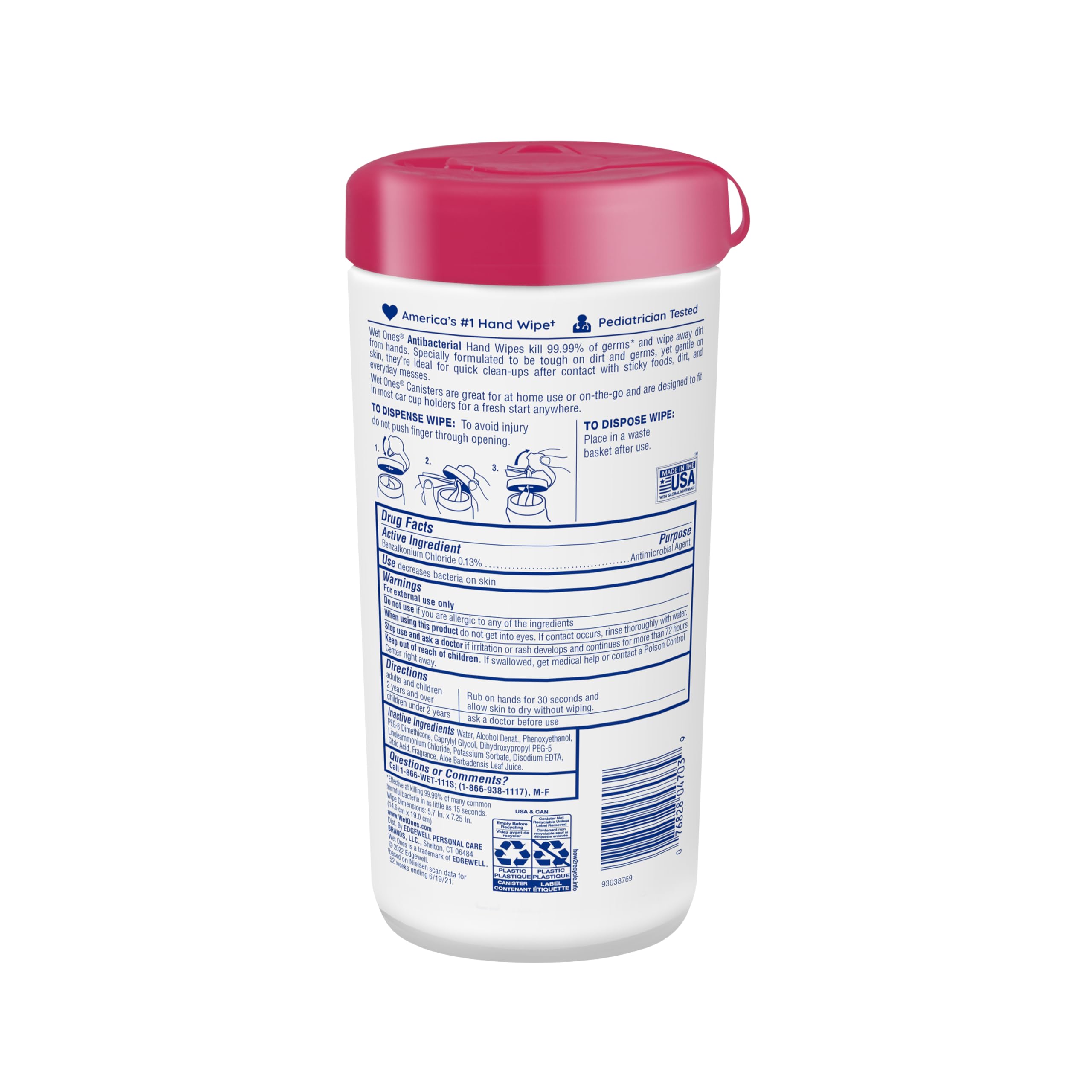 Family-friendly Wet Ones wipes suit school and car trips when messes appear.