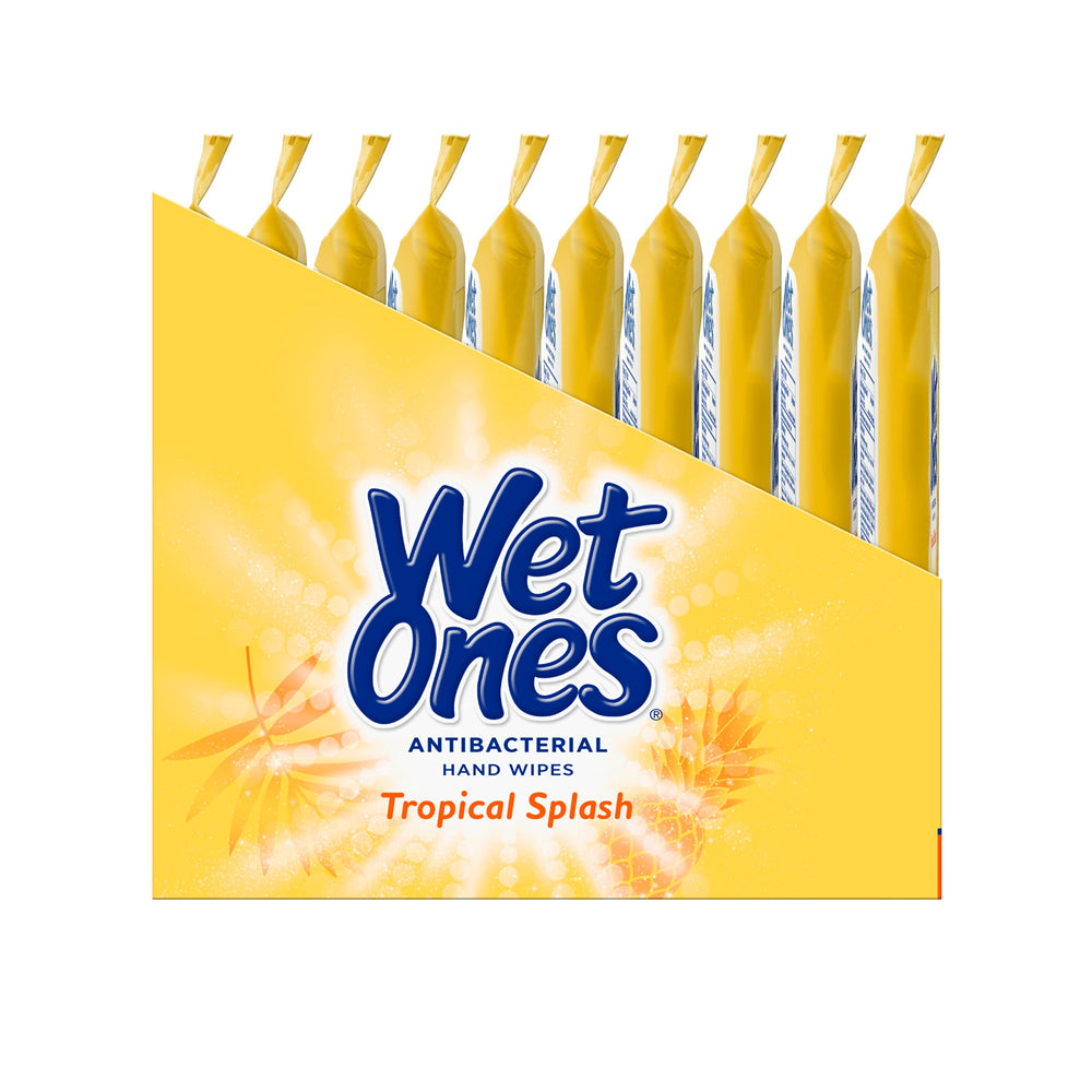 Pediatrician-tested icon on Wet Ones Tropical Splash packaging