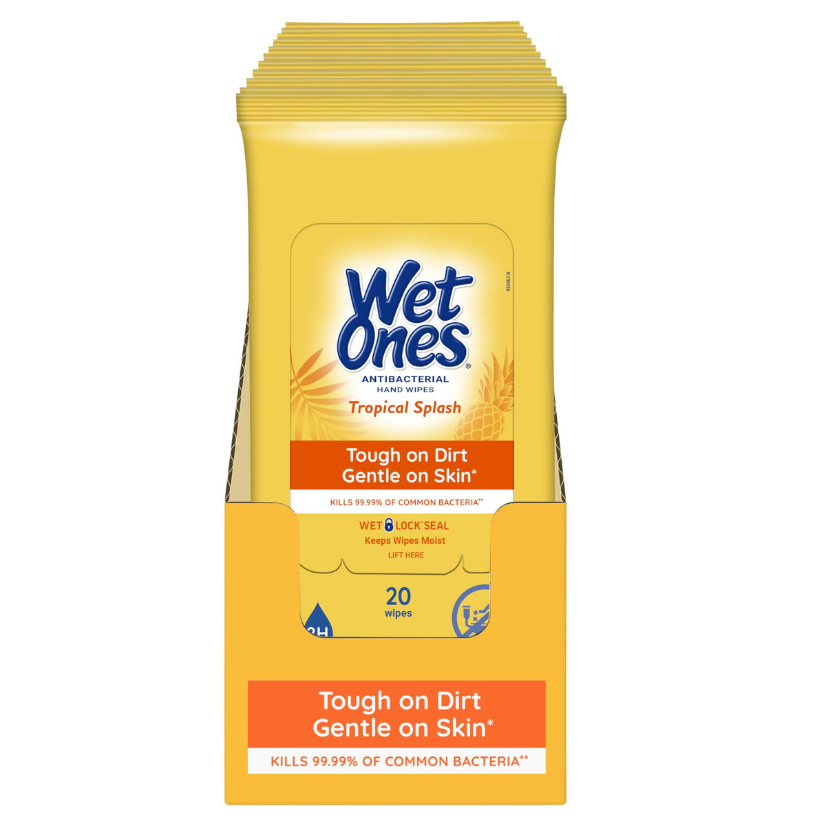 Wet Ones Tropical Splash travel pack front view for on-the-go cleanliness