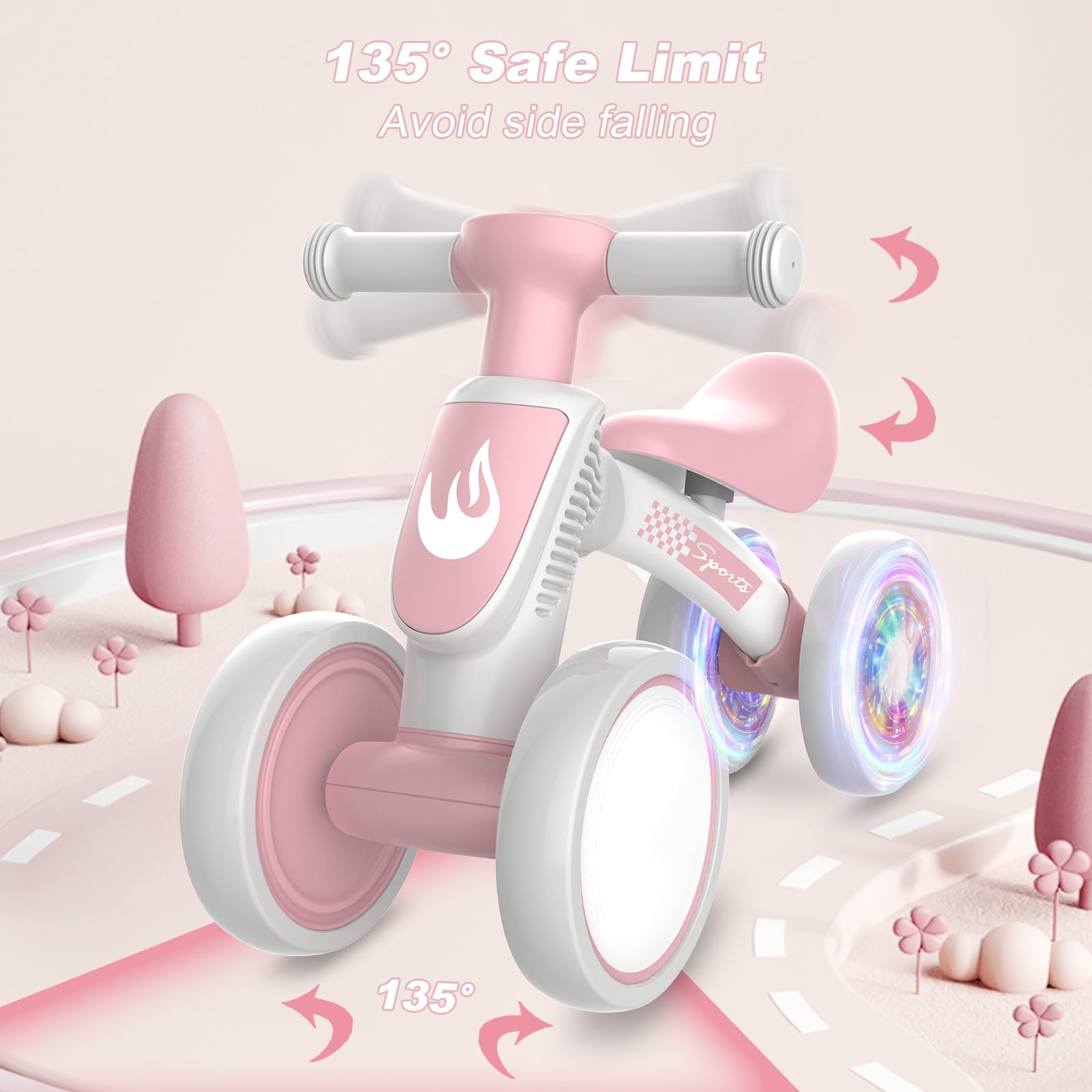 WETIFY 135-degree steering limit prevents side falls during play
