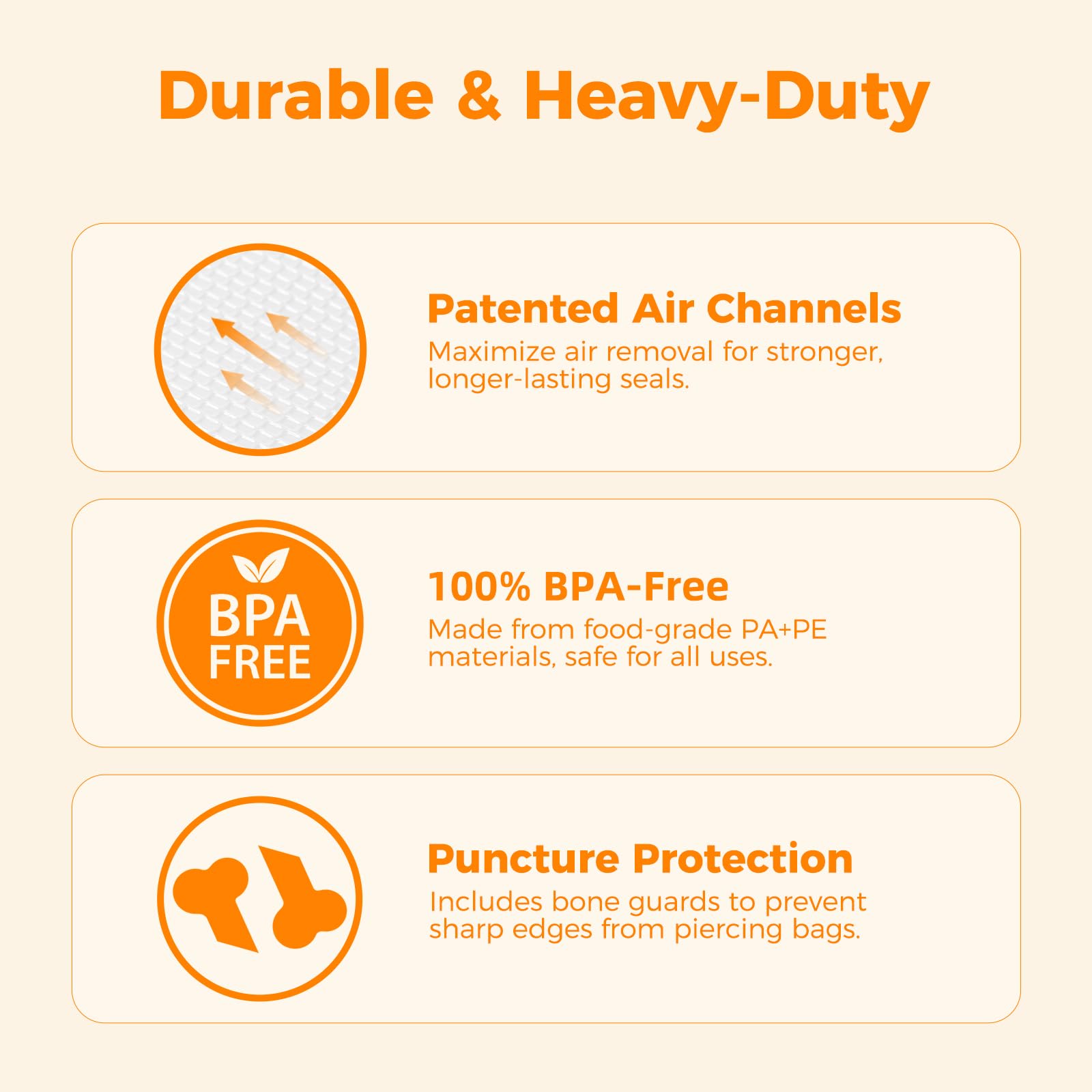 Wevac customizable-size vacuum bags for quick, exact fits.