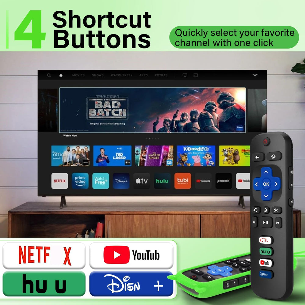 Wevove glow-in-the-dark visibility for nighttime channel surfing.