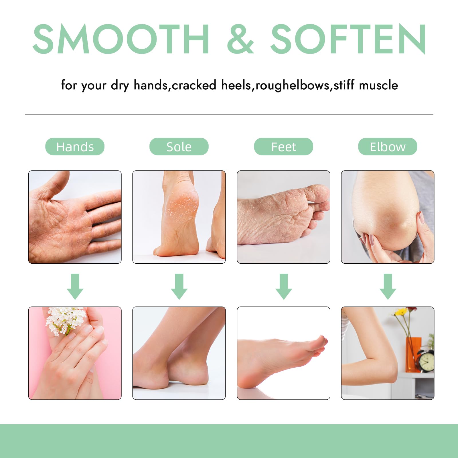 wewax paraffin wax refills foot treatment scene with soft skin