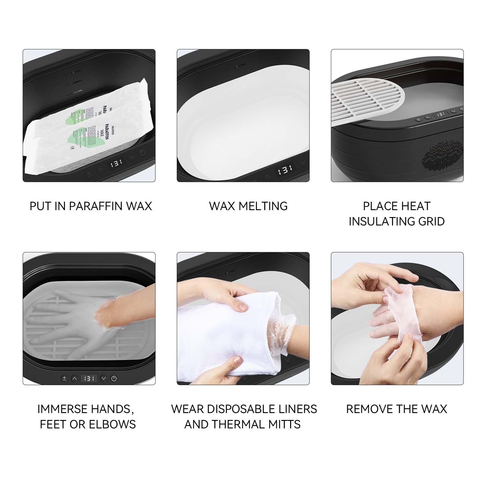 wewax paraffin wax refills usage scene easy at-home spa