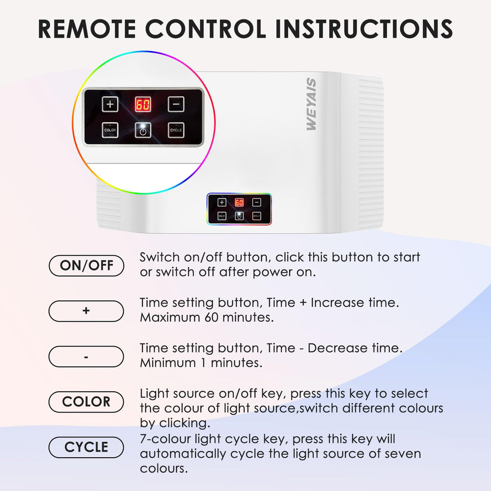 weyais professional-skincare-at-home LED mask for convenient routines.