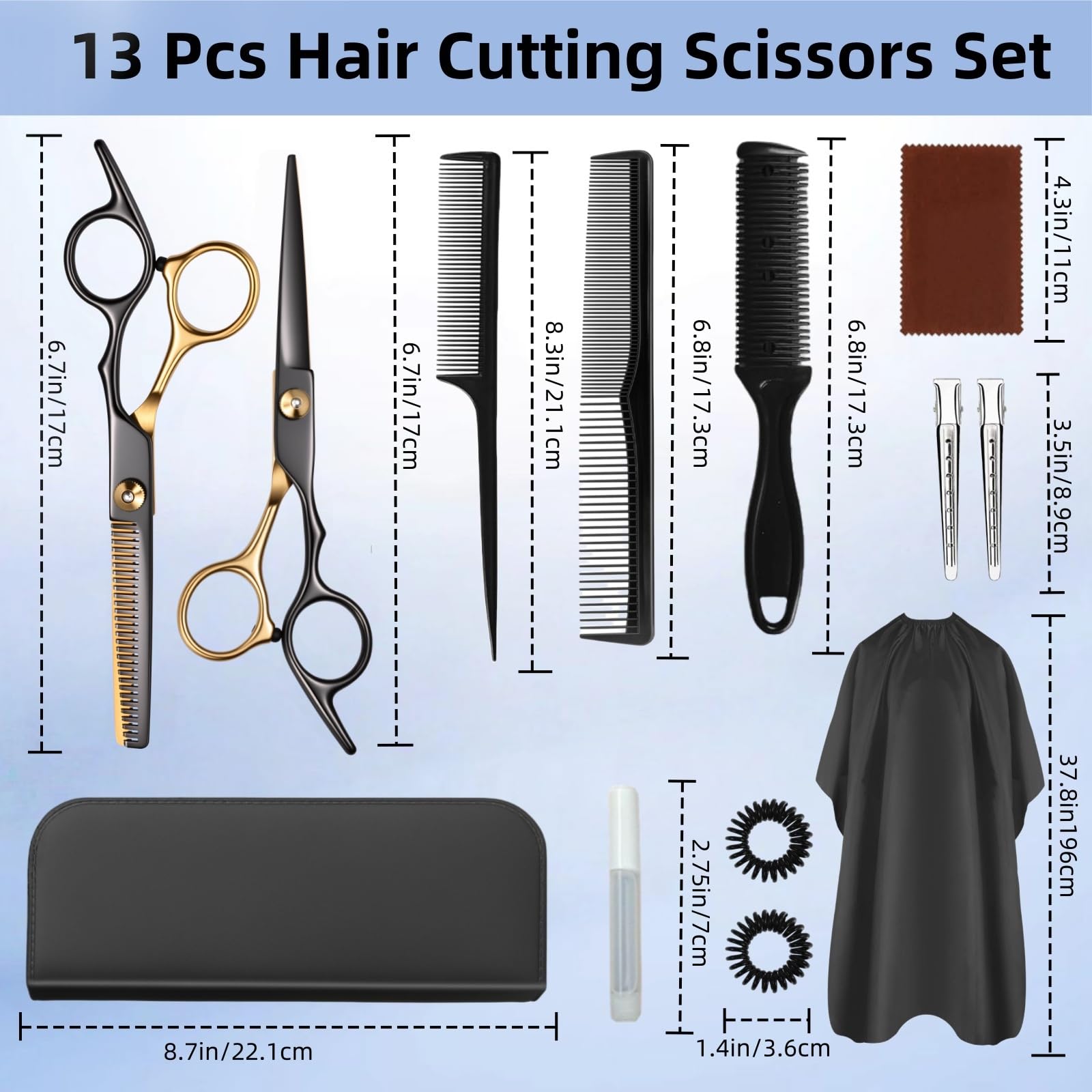 WFOEJEJ 13-piece kit blades close-up shows sharp stainless steel blades for precise cuts