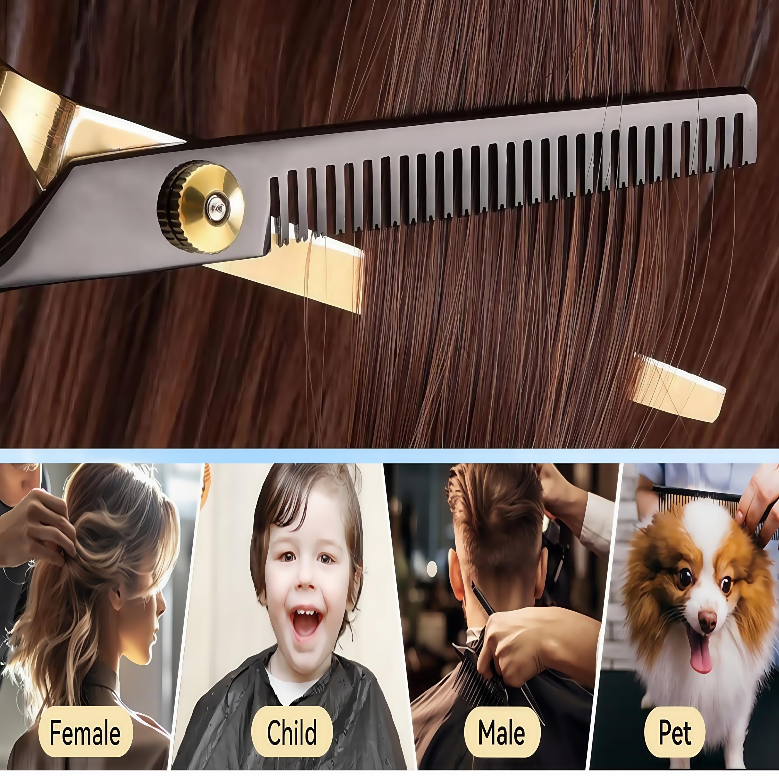 WFOEJEJ 13-piece kit contents including cape, clips, combs for complete styling setup