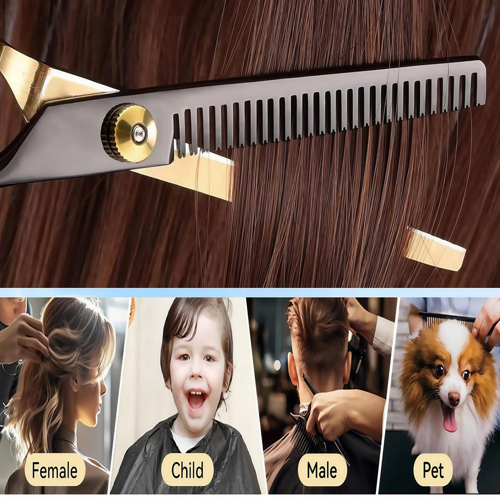 WFOEJEJ 13-piece kit contents including cape, clips, combs for complete styling setup
