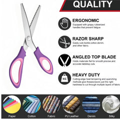 WFOEJEJ pinking shears in dressmaking for professional finishes