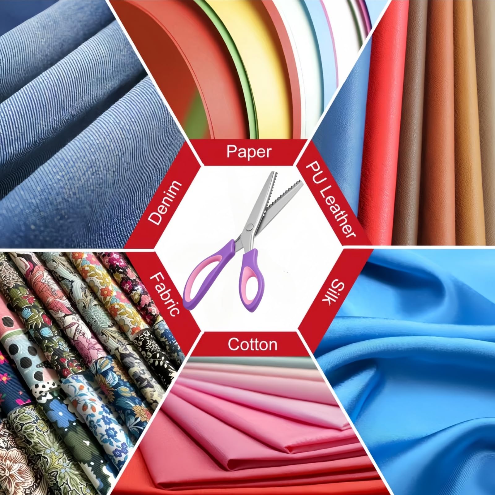 WFOEJEJ pinking shears ideal for leather and silk materials in crafts