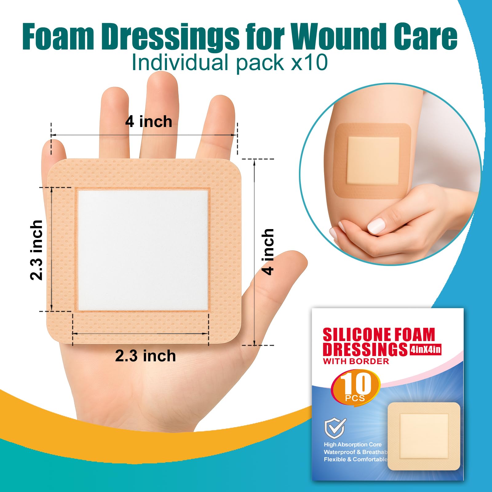 WHAMZ33 W flexible border adhesive follows body contours