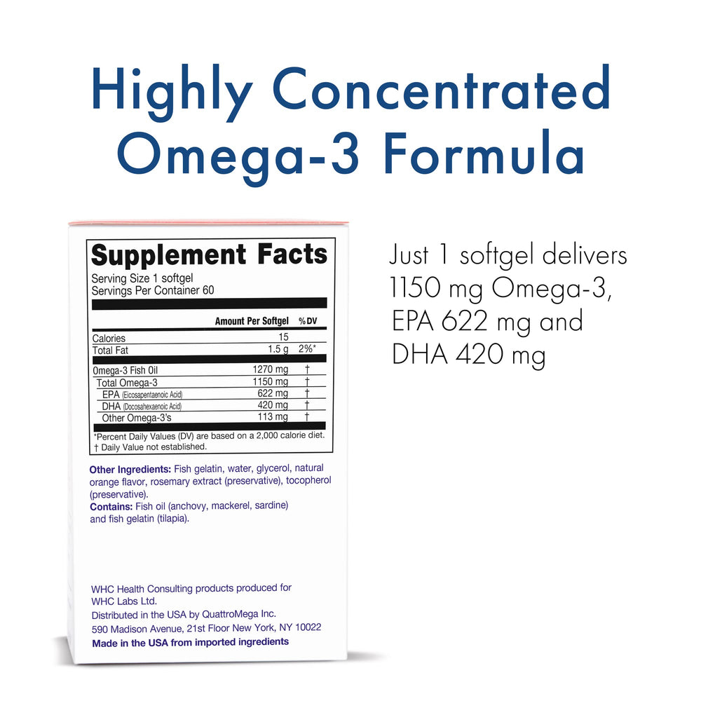 WHC UnoCardio X2 softgel capsules ready for daily omega-3 intake