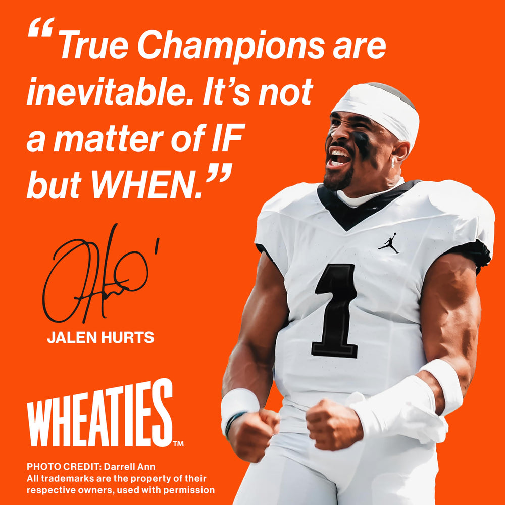 Wheaties box on pantry shelf, a ready pantry staple.