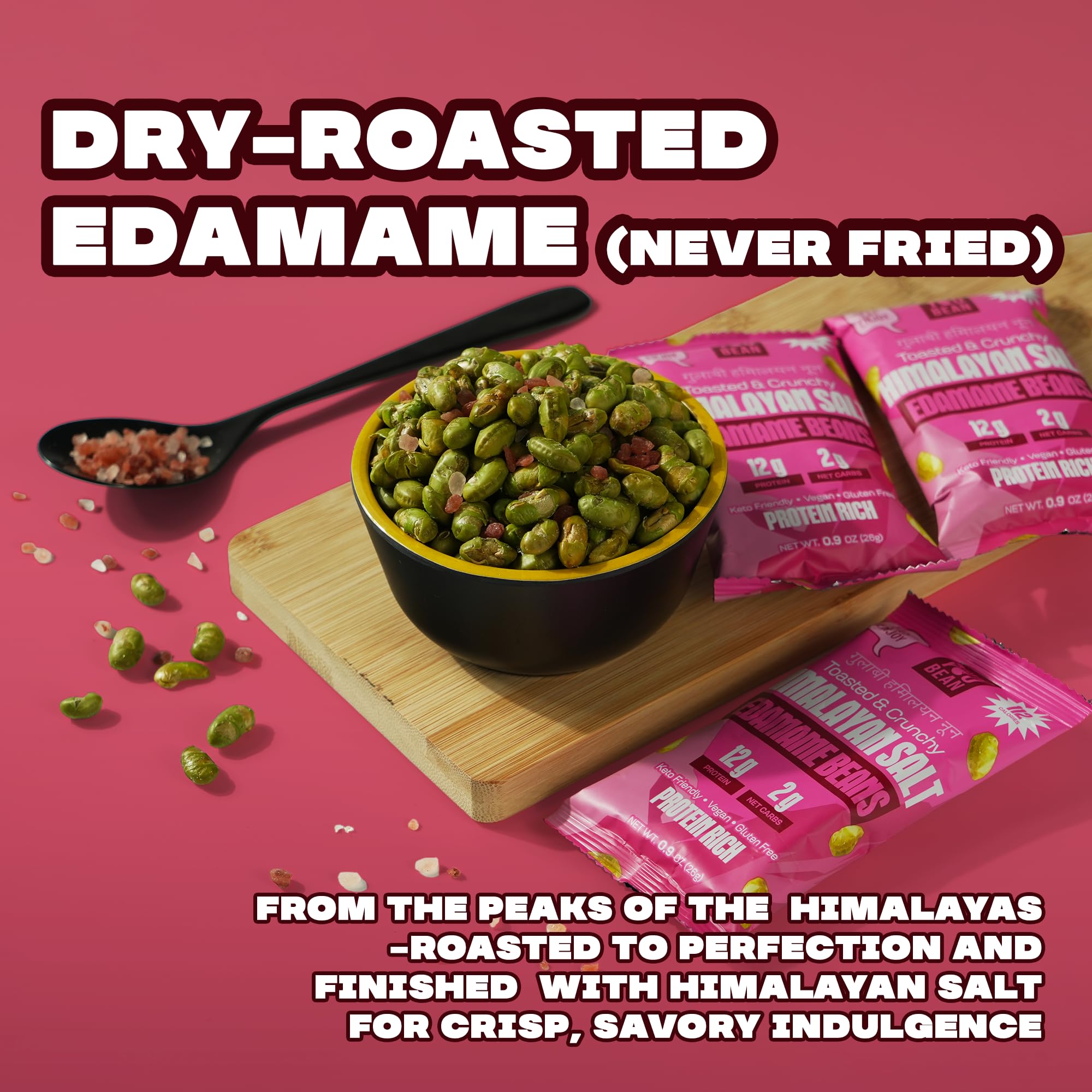 Where You Bean Edamame Snack is gluten-free and kid-friendly for quick nibble.
