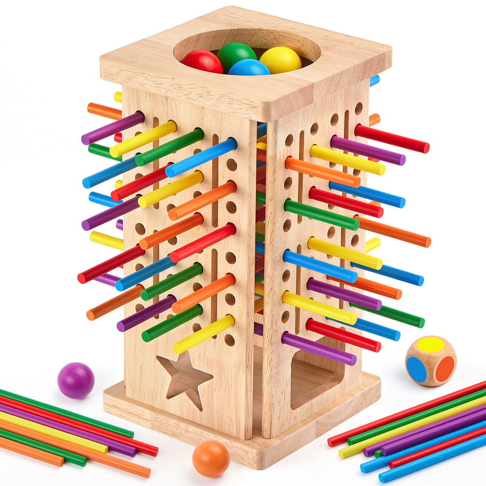 WhimsiPlay Montessori wooden board game full set for family fun and learning.