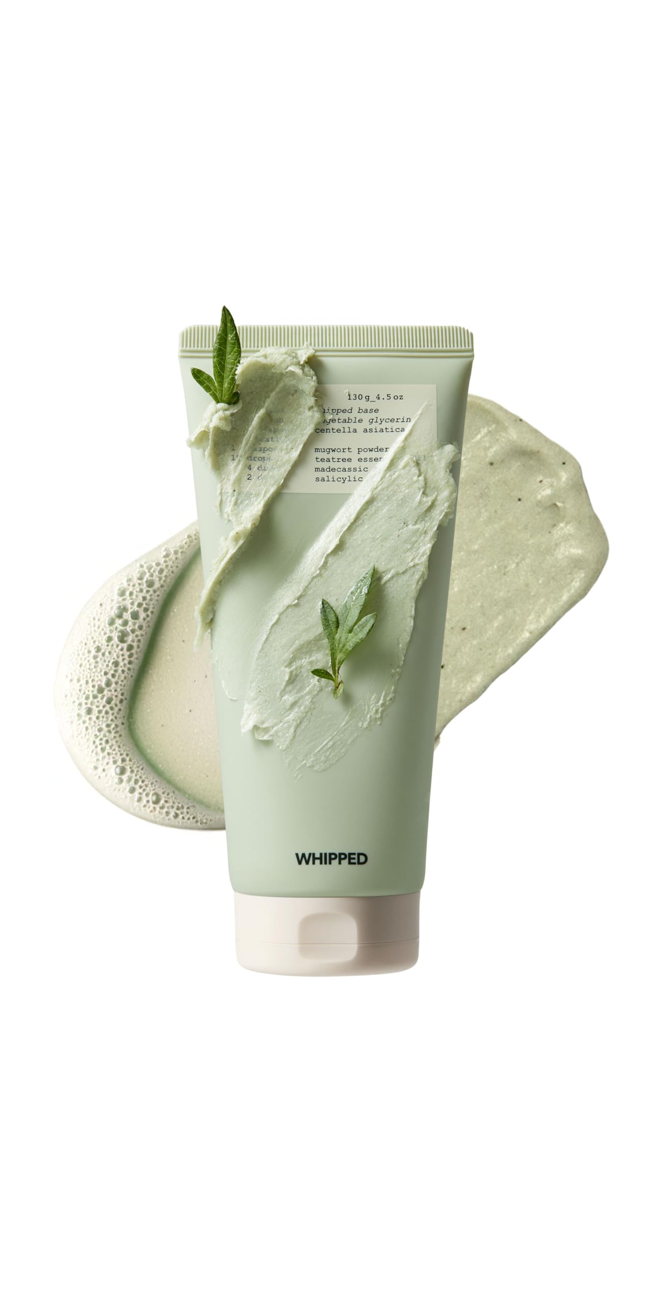 Whipped Semo Face Wash bottle shows vegan formula for gentle cleansing.