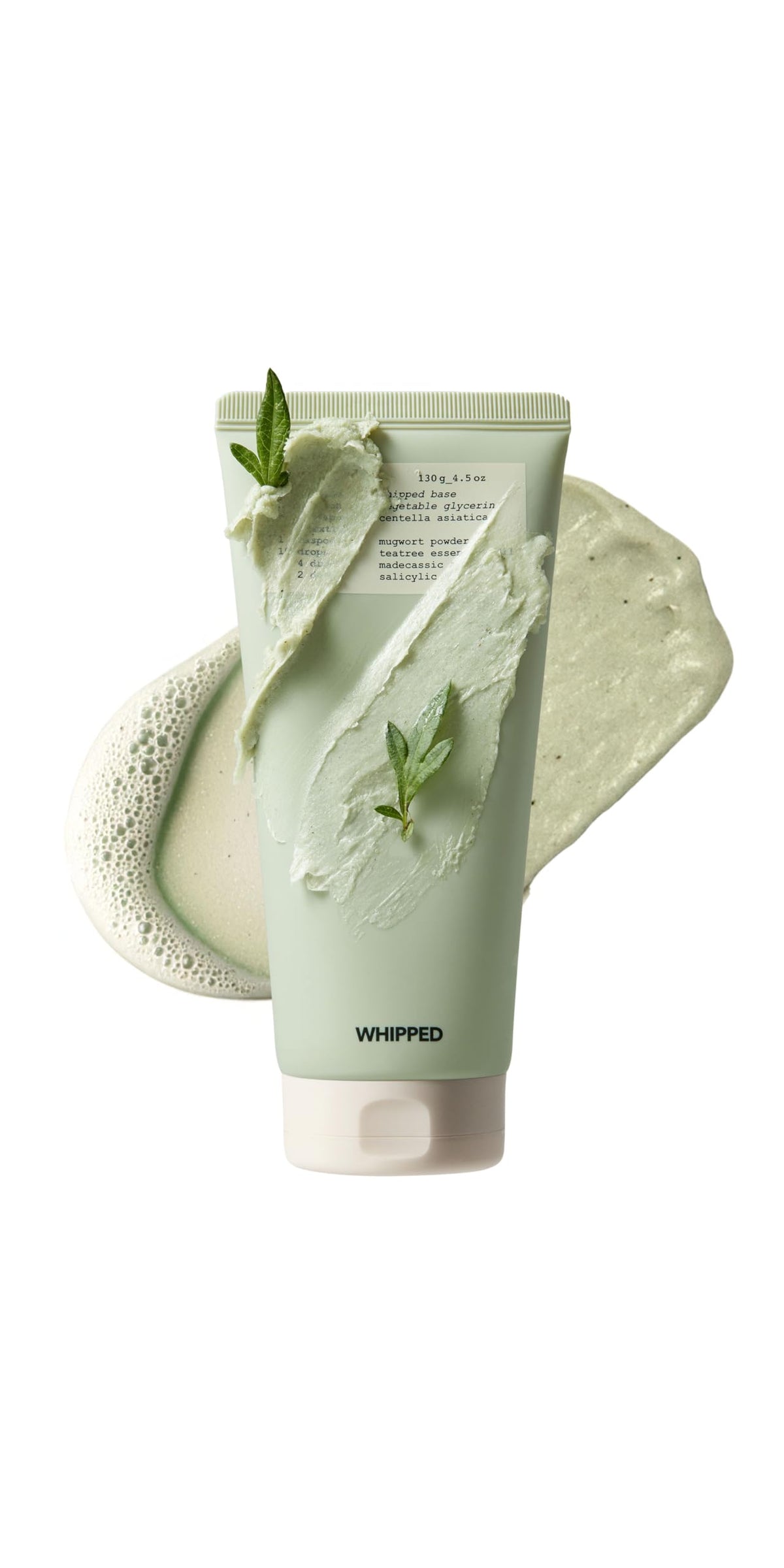 Whipped Semo Face Wash bottle shows vegan formula for gentle cleansing.