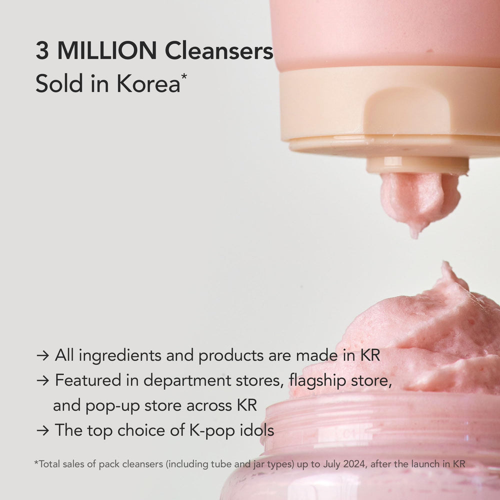 Whipped Semo Face Wash massaged on the face for thorough cleansing.