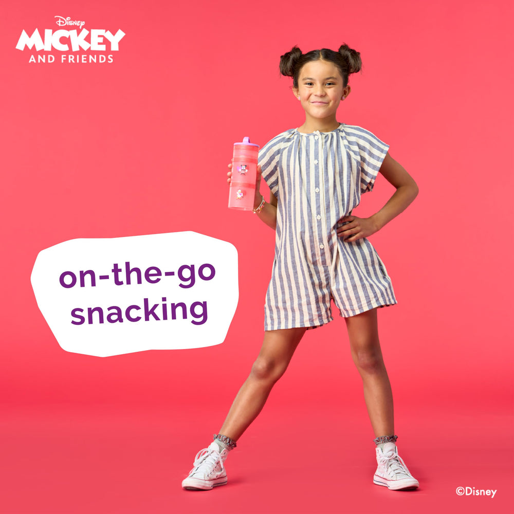 Three portion sizes shown: 1/3 cup, 1 cup, and 1 cup for snacks.