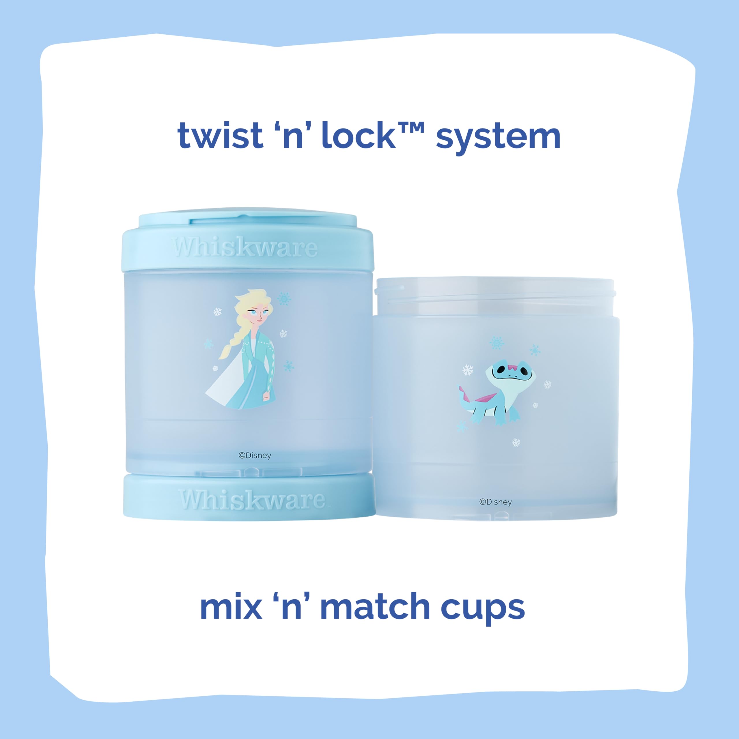 Three-stack Whiskware snack cups for school and travel