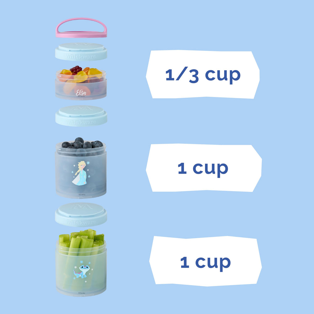 Whiskware Frozen cupholder-friendly snack jars ready for car trips