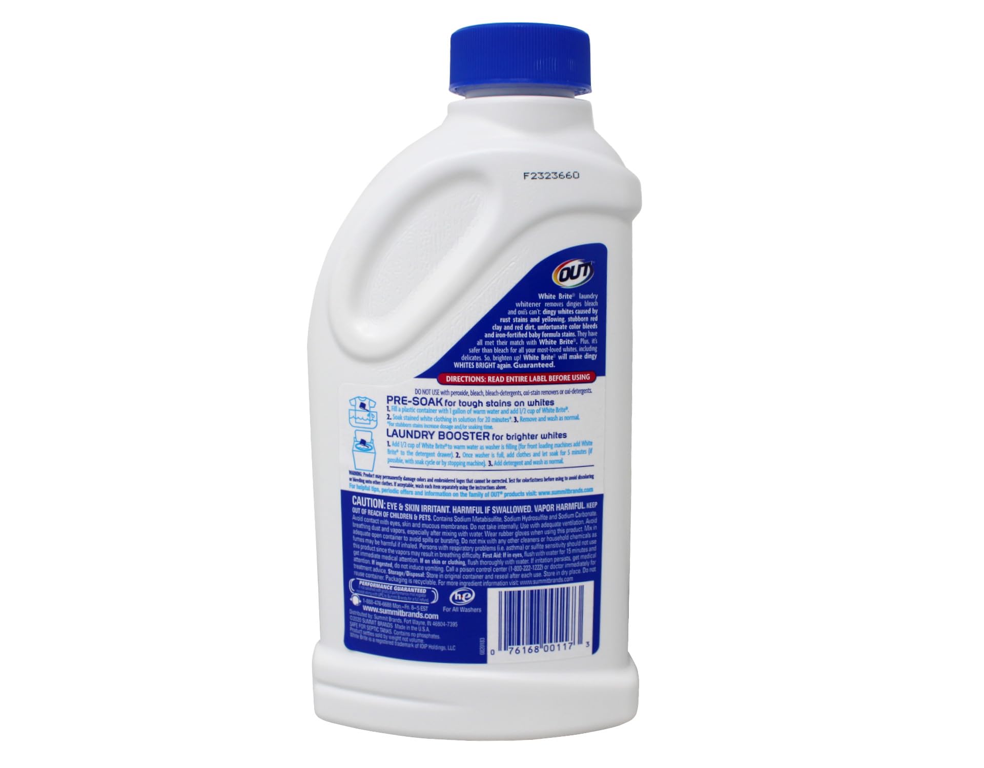 White Brite powder scoop showing easy dosing for quick, effective whitening