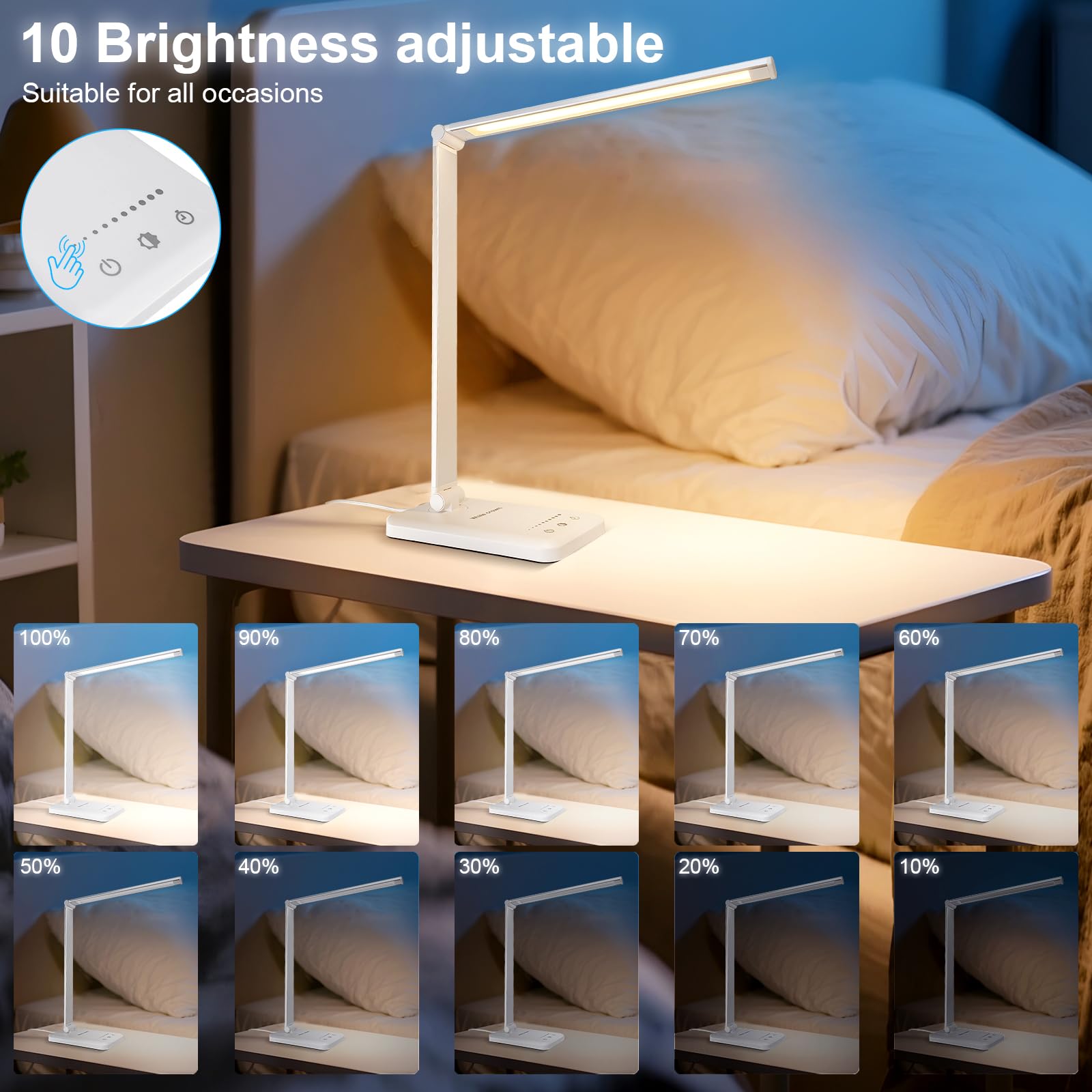 White Crown lamp memory function recalling last lighting setting