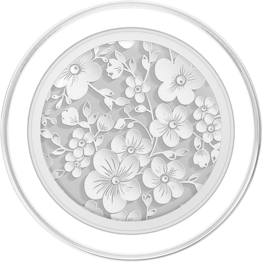 White Flower PopGrip shows MagSafe compatibility and easy accessory swaps
