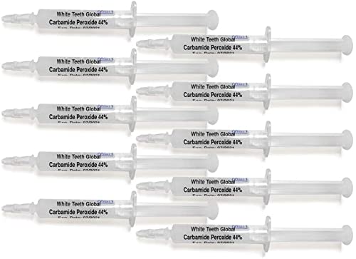 White Teeth Global 10 syringes 3ml prepared for professional-grade whitening.
