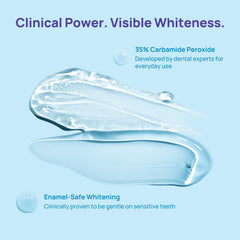 Blue desensitizing gel visible during Whitebite Pro whitening session for comfort.