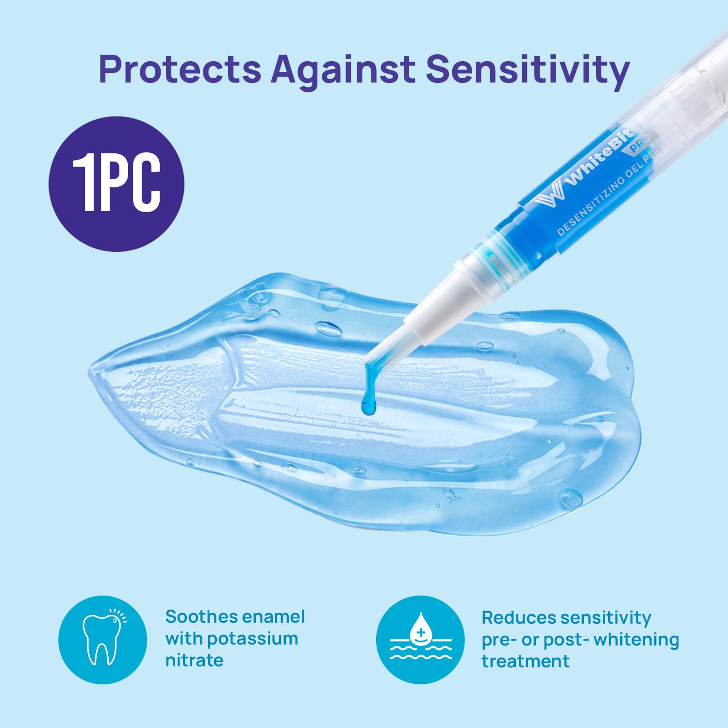 Sleek Whitebite Pro pen design enables easy, targeted application.