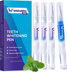 Whitebite Pro teeth whitening pen packaging highlights professional-strength whitening.