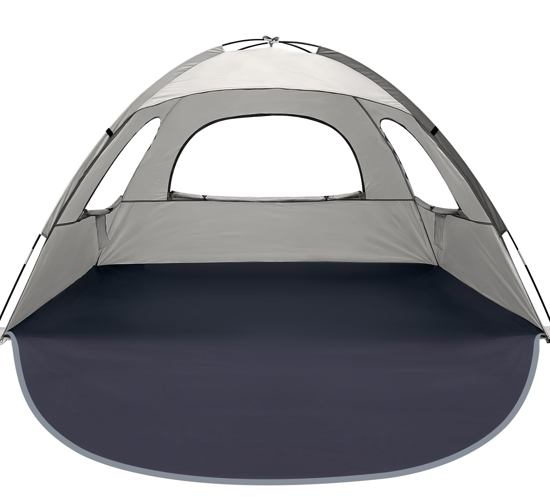 WhiteFang Beach Tent extendable floor provides roomy shade for family moments.