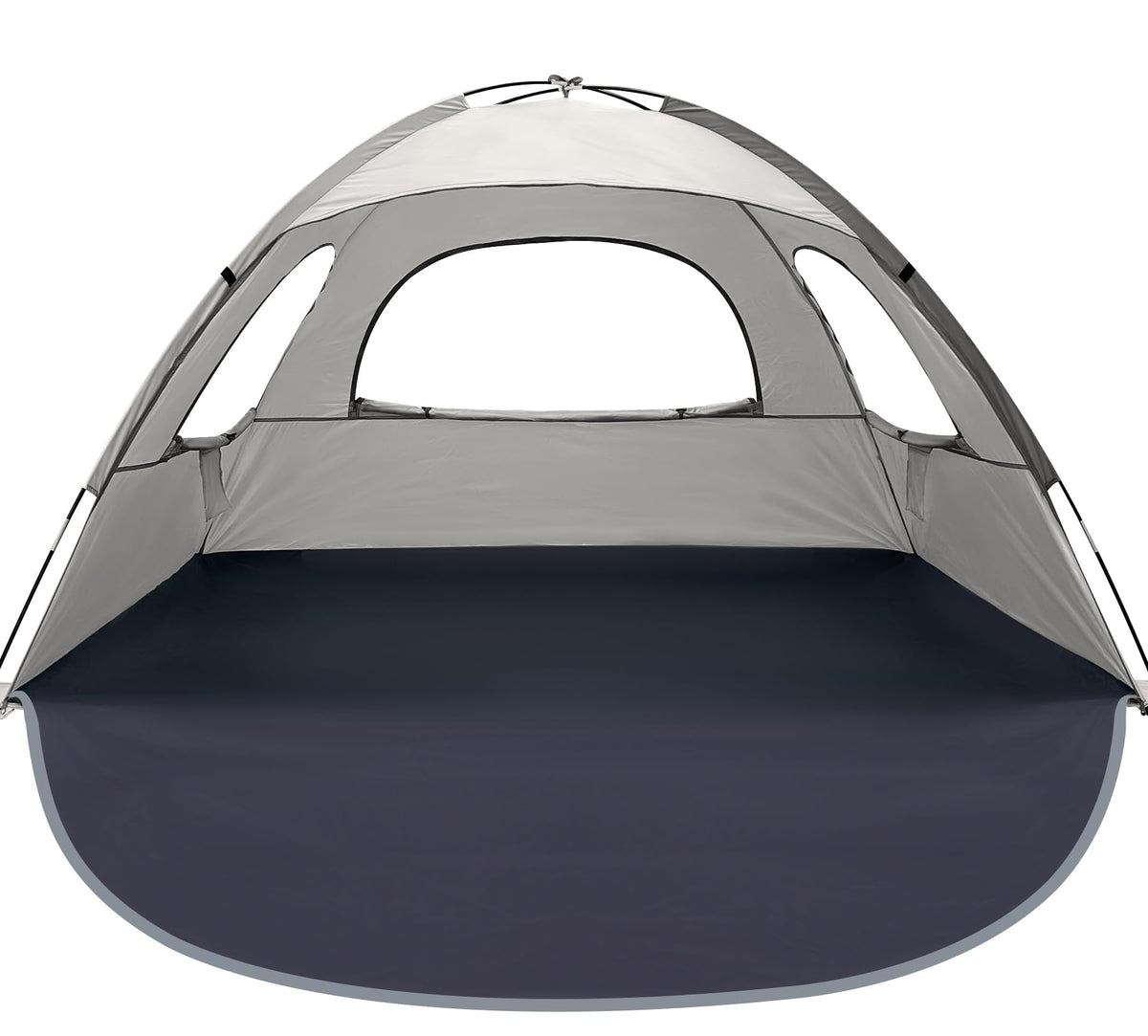 WhiteFang Beach Tent extendable floor provides roomy shade for family moments.