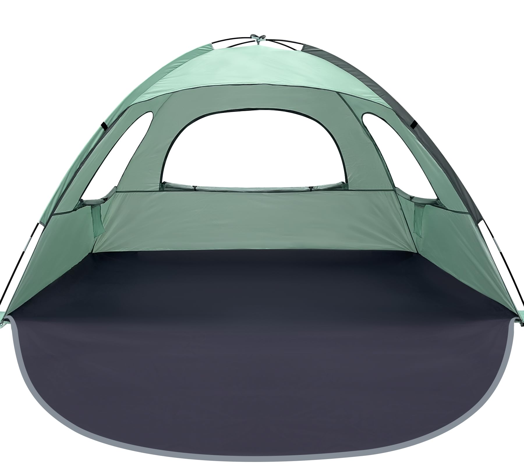 WhiteFang Beach Tent extendable front floor adds space for lounging and gear.