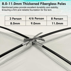 WhiteFang Beach Tent UPF 50+ protection and breeze on sunny days.
