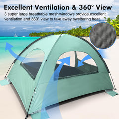 WhiteFang Beach Tent windproof design stays steady on gusty days.