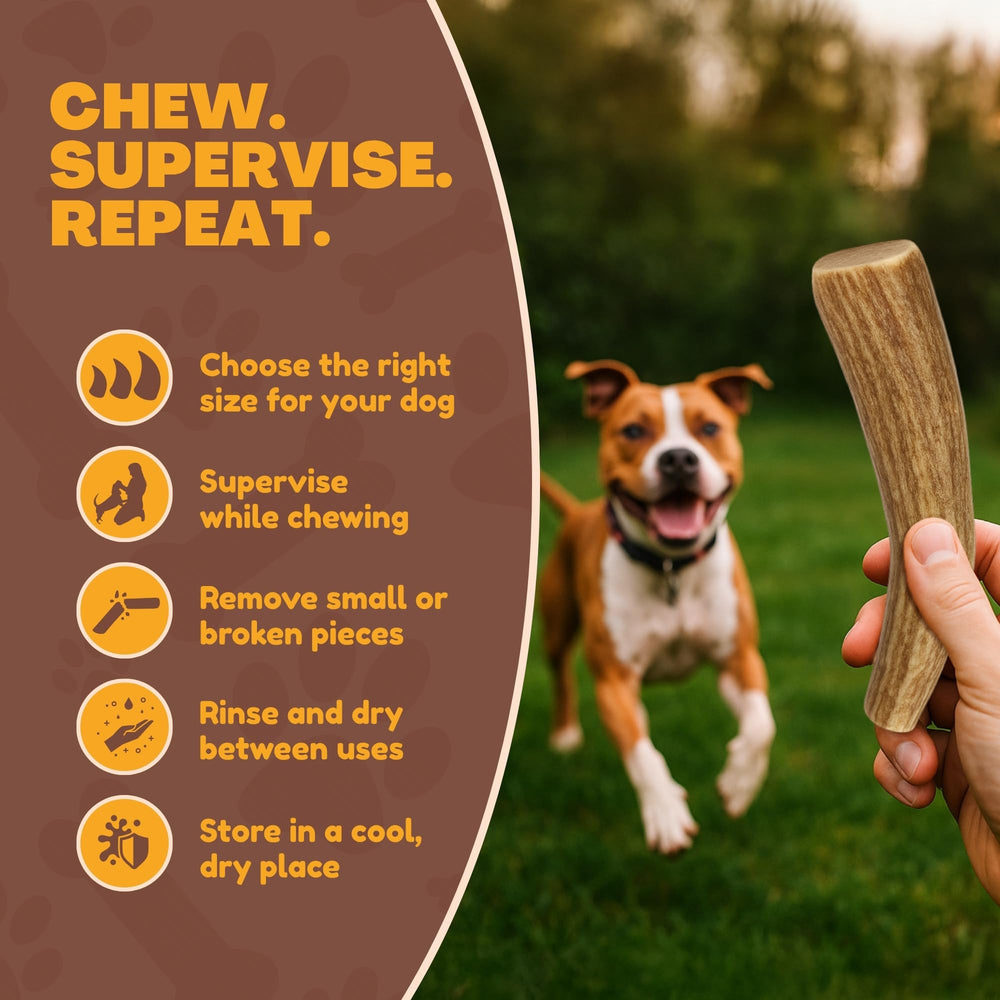 WhiteTail Naturals sanded edges provide safer chewing.