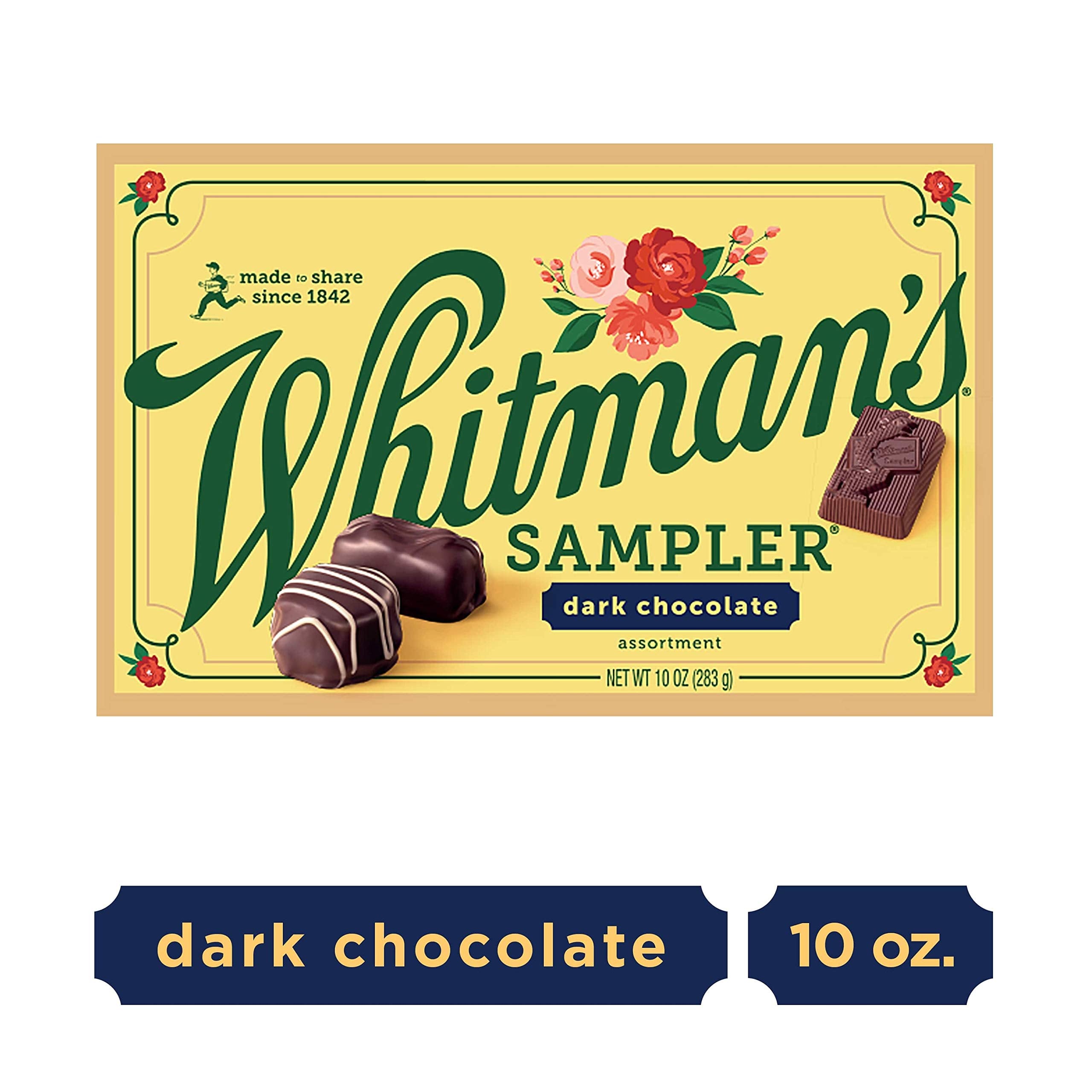 Whitman's Sampler coconut creams feature creamy centers wrapped in dark chocolate.
