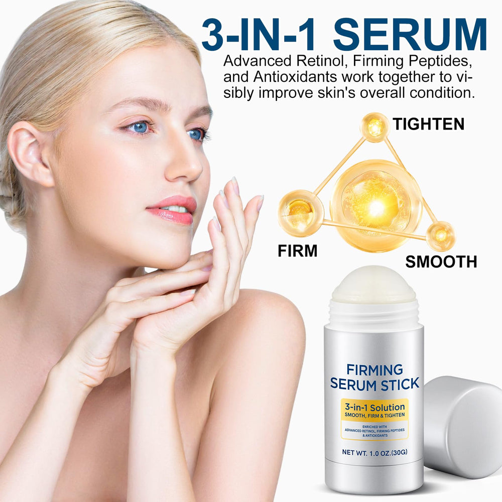 WHLH & WELL-BEING retinol serum stick in close-up packaging highlights portable design