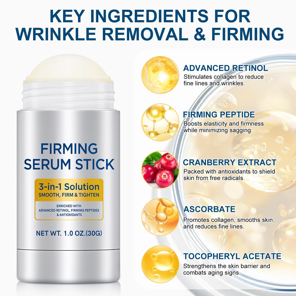 WHLH & WELL-BEING retinol serum stick improves texture for a smoother surface