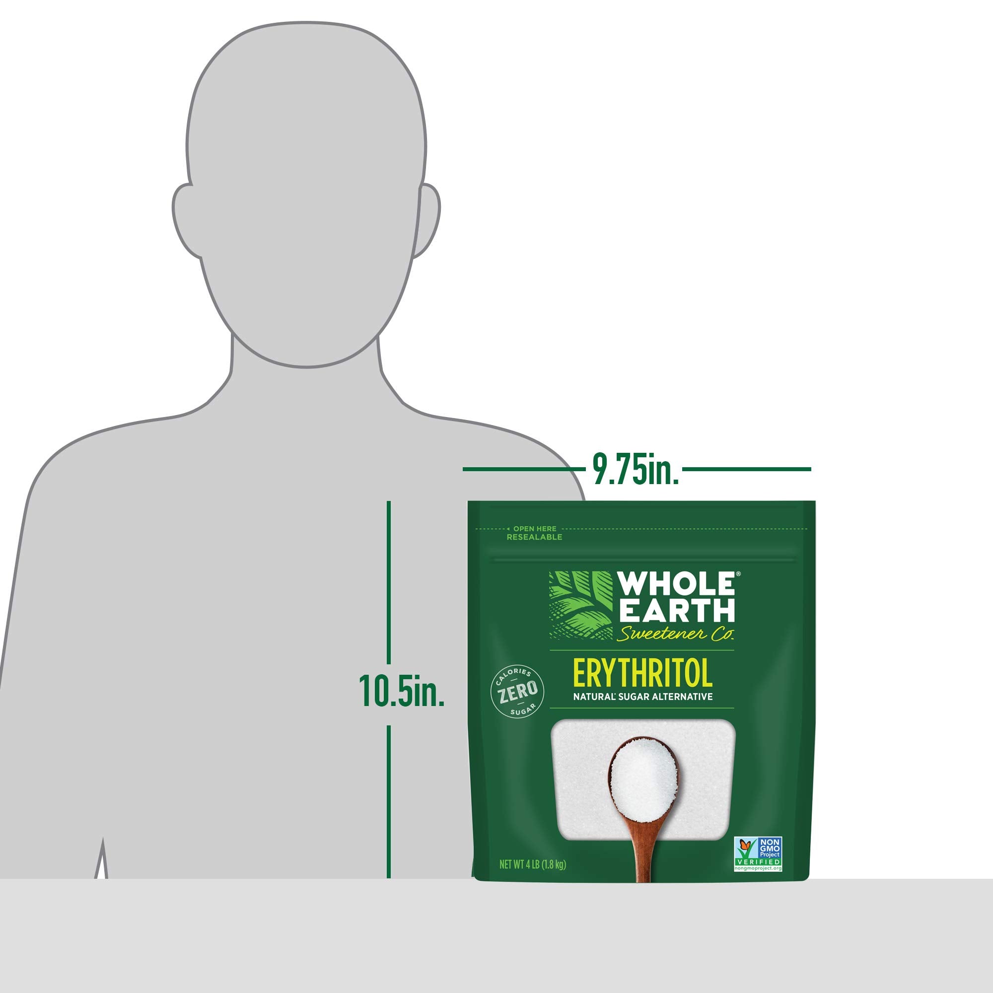 Whole Earth Erythritol bulk pouch storage keeps freshness