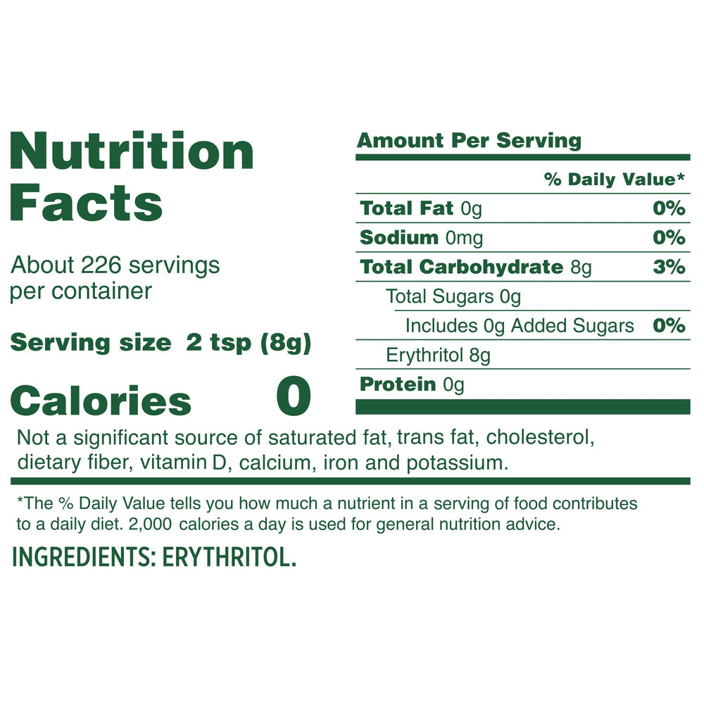 Whole Earth Erythritol granular texture ideal for baking and sugar-free recipes